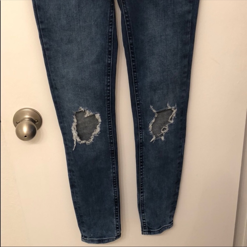 Free People High Rise Busted Knee Jeans - Picture 6 of 6